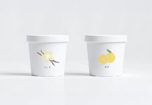 豆腐アイスクリーム　パッケージデザイン